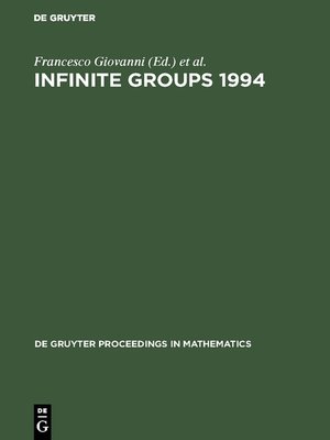 cover image of Infinite Groups 1994